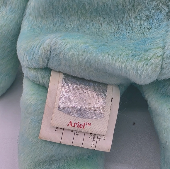 Vintage 2000 TY Beanie Babies Ariel Green AIDS Memory Teddy Bear - Picture 5 of 8